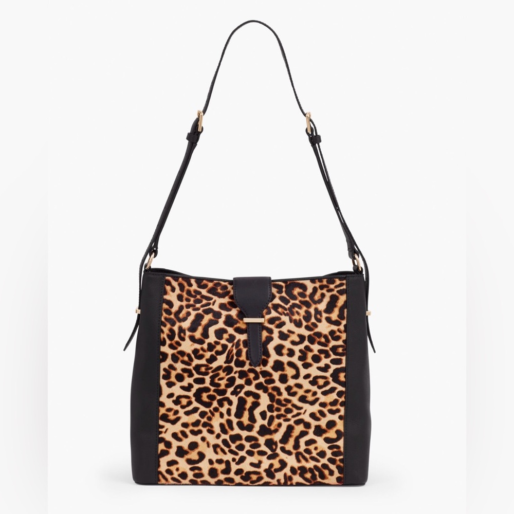 Talbots Brown and Black Leopard Print Shoulder hobo  Bag